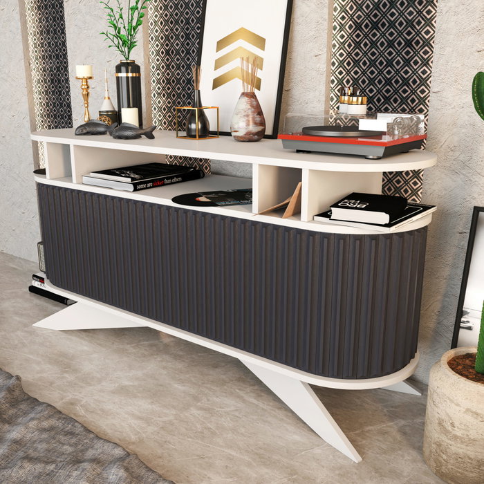 Hanah Home Aparador Moderno Blanco y Antracita